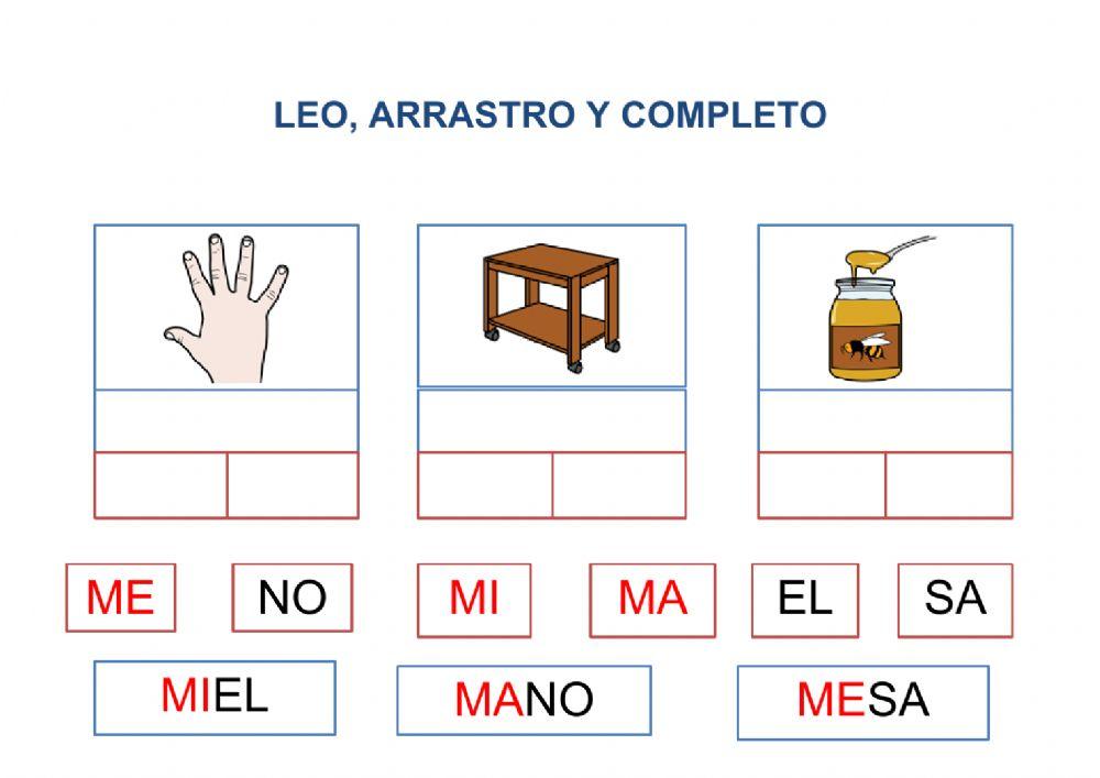 Lectura silábica MA ME MI