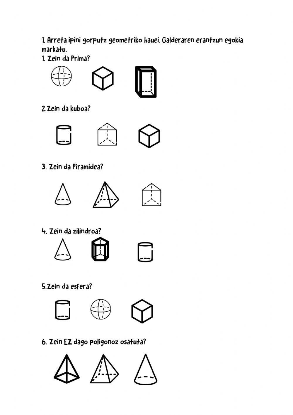 Gorputz Geometrikoak
