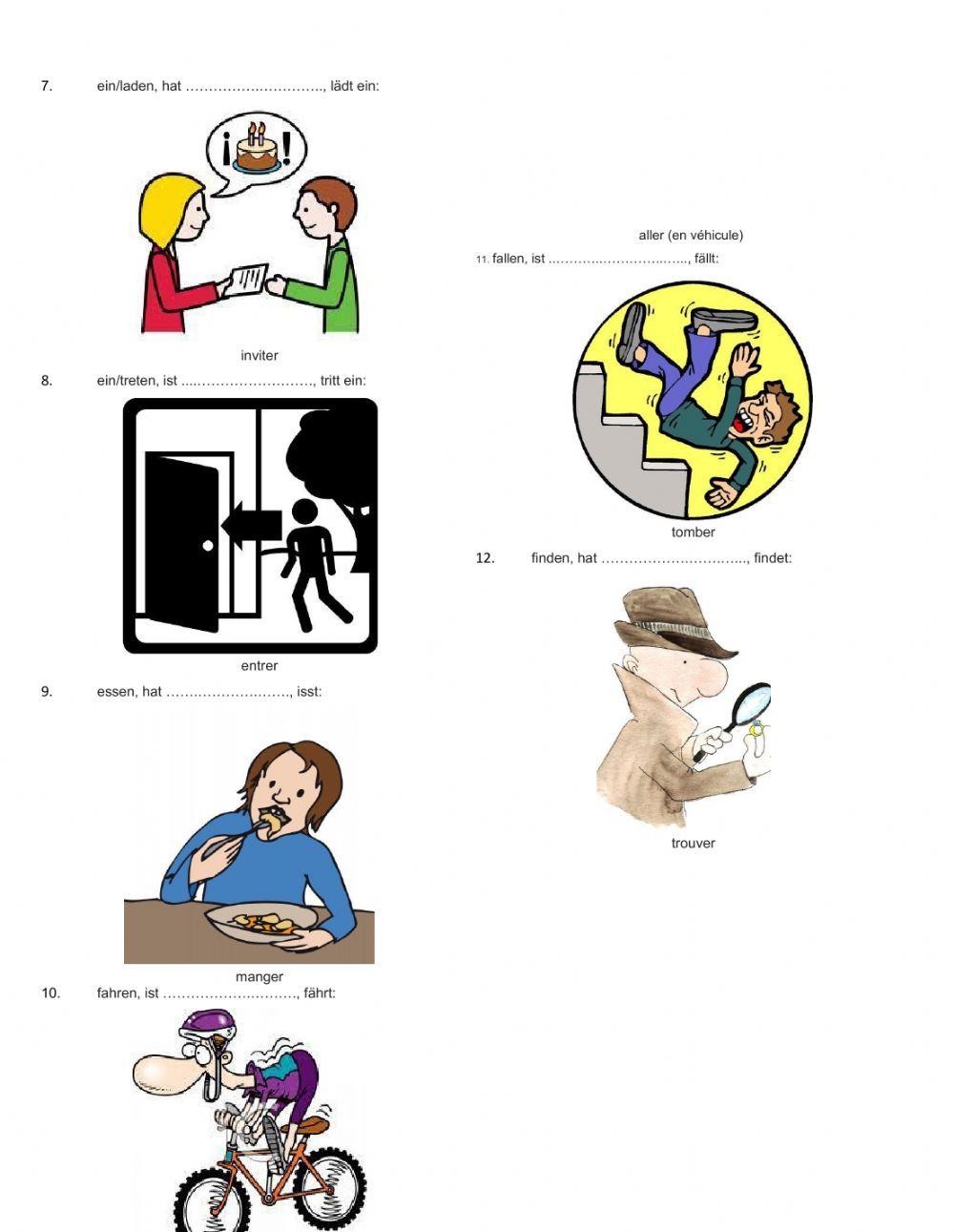 Verbes irréguliers allemand