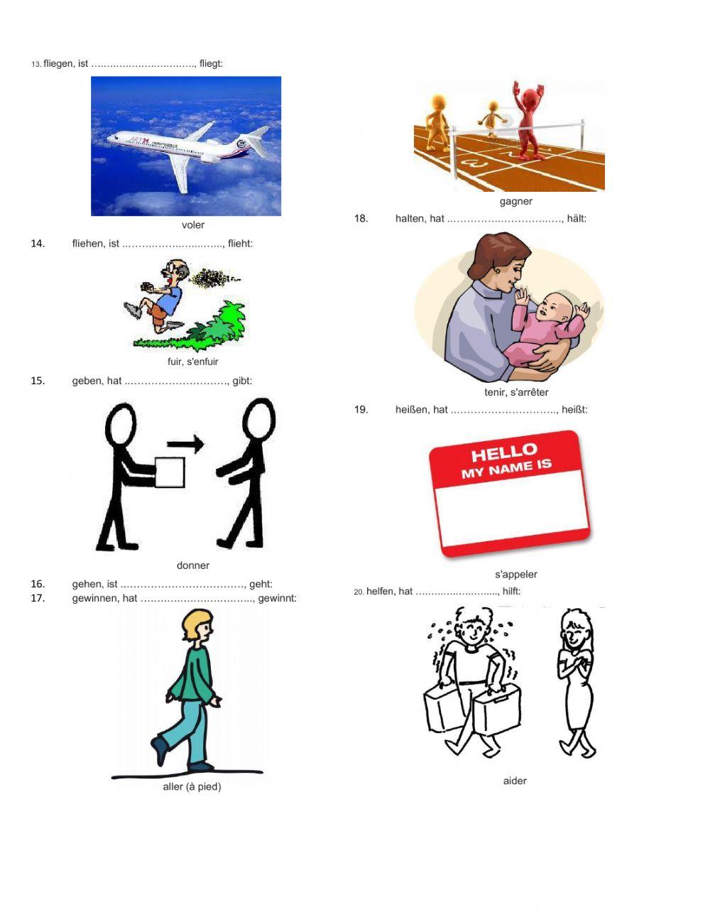 Verbes irréguliers allemand