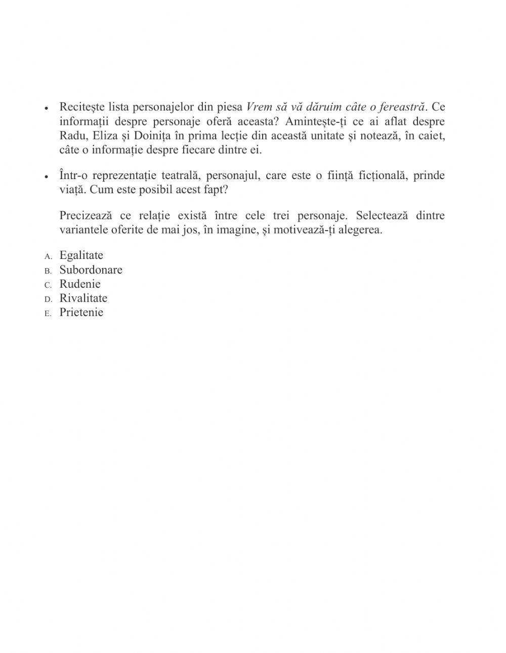 Arta spectacolului-Personajul dramatic