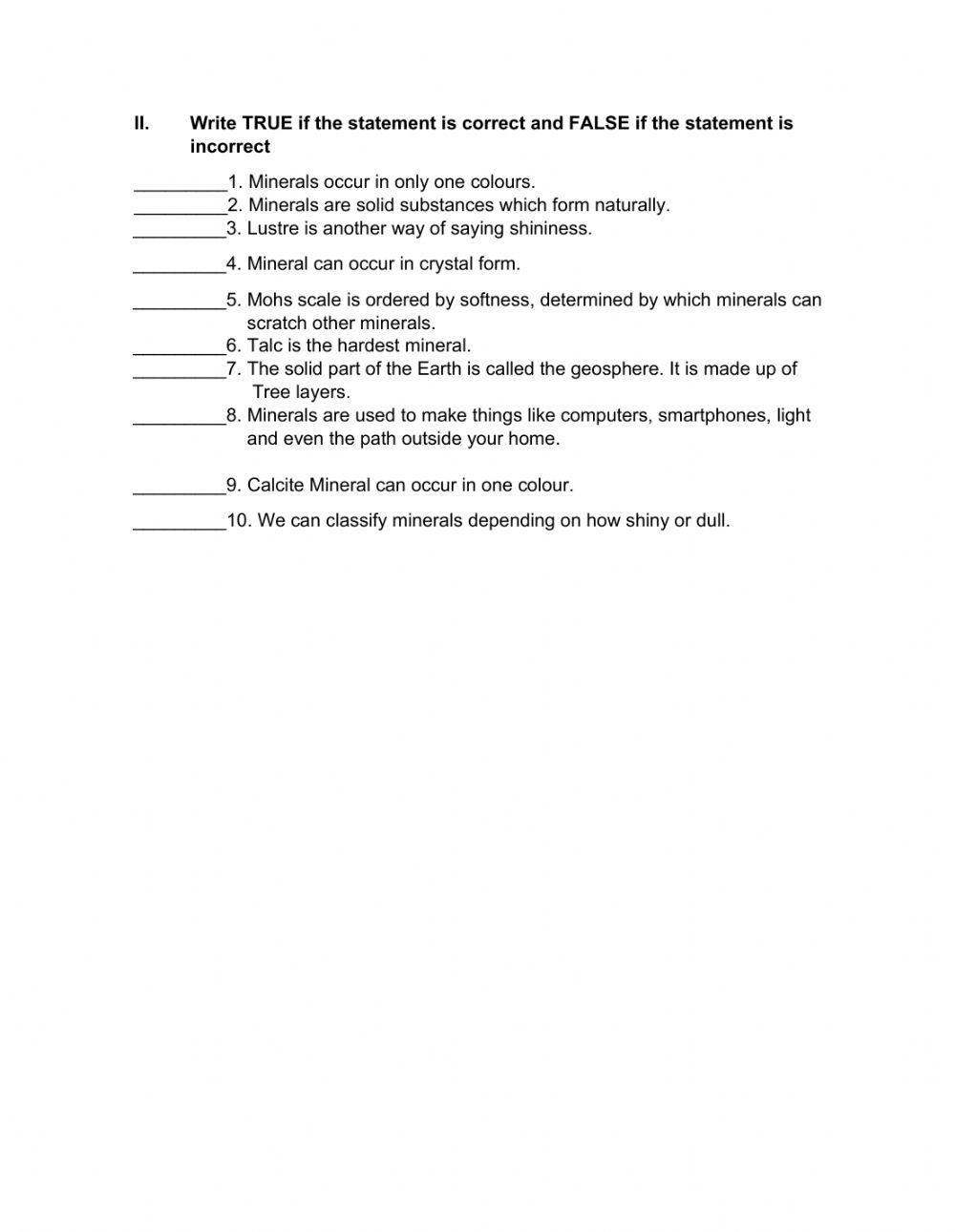Unit 2: What's the difference between rocks and minerals?