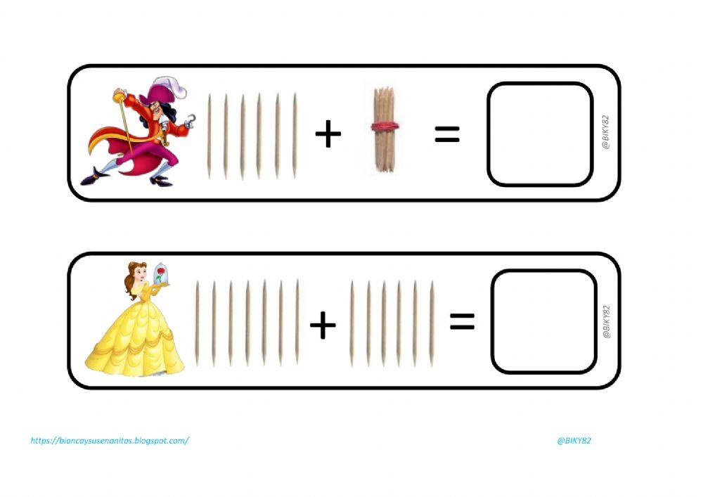 Suma con los personajes de Disney 2.