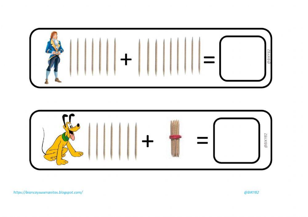 Suma con los personajes de Disney 2.