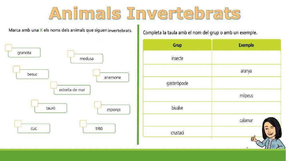 Animals Vertebrats i Animals Invertebrats