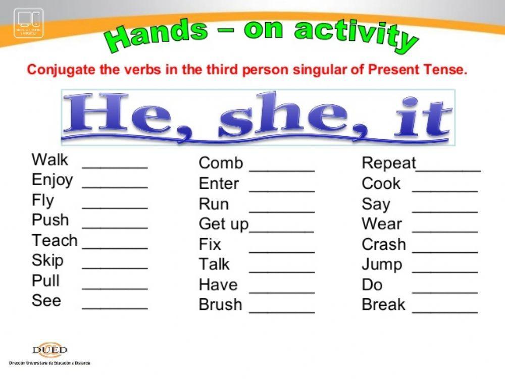 Simple present verbs