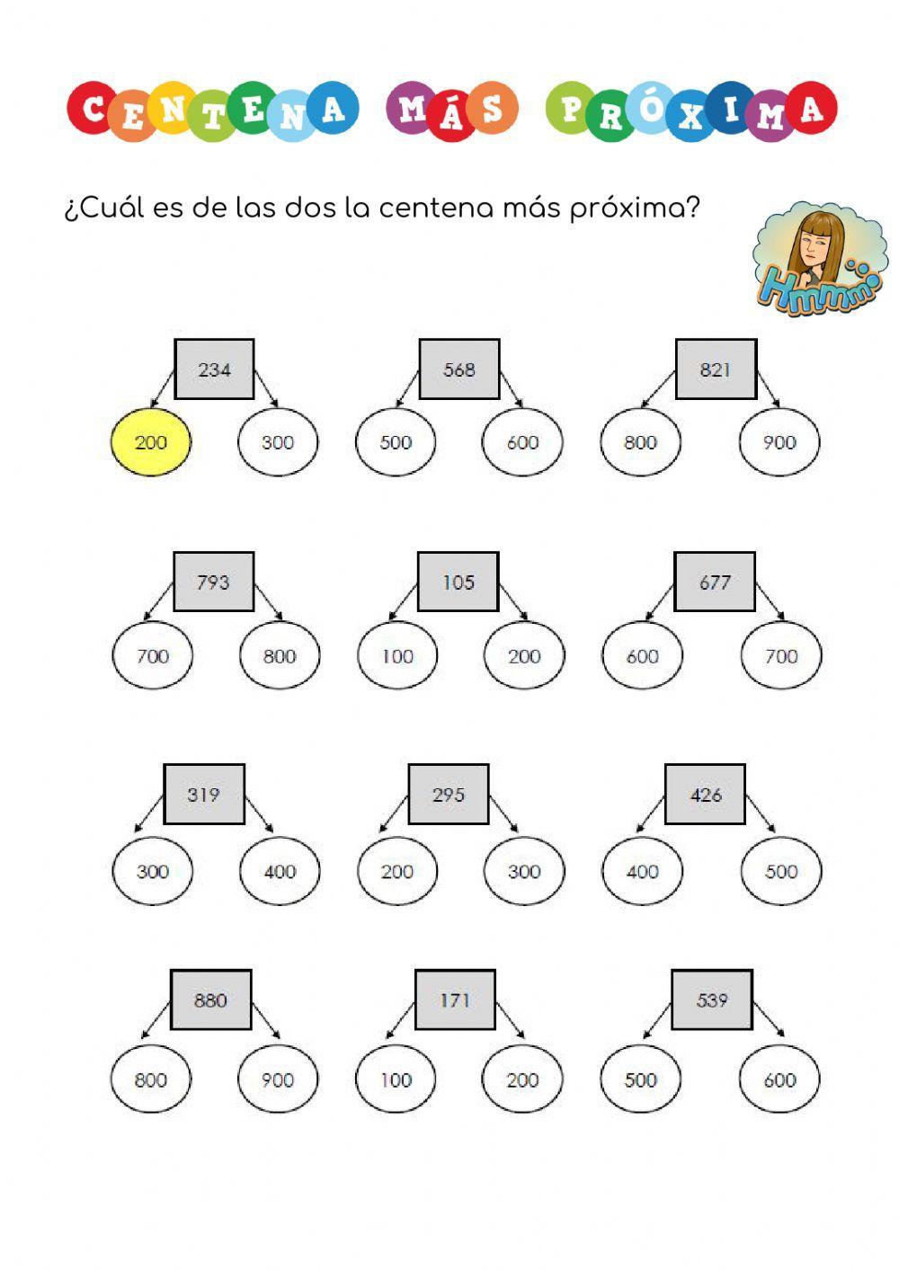 Centena más cercana Centena más cercana