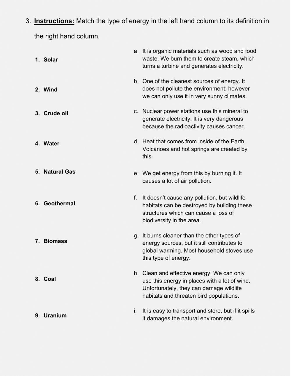 Energy Review - Unit 4