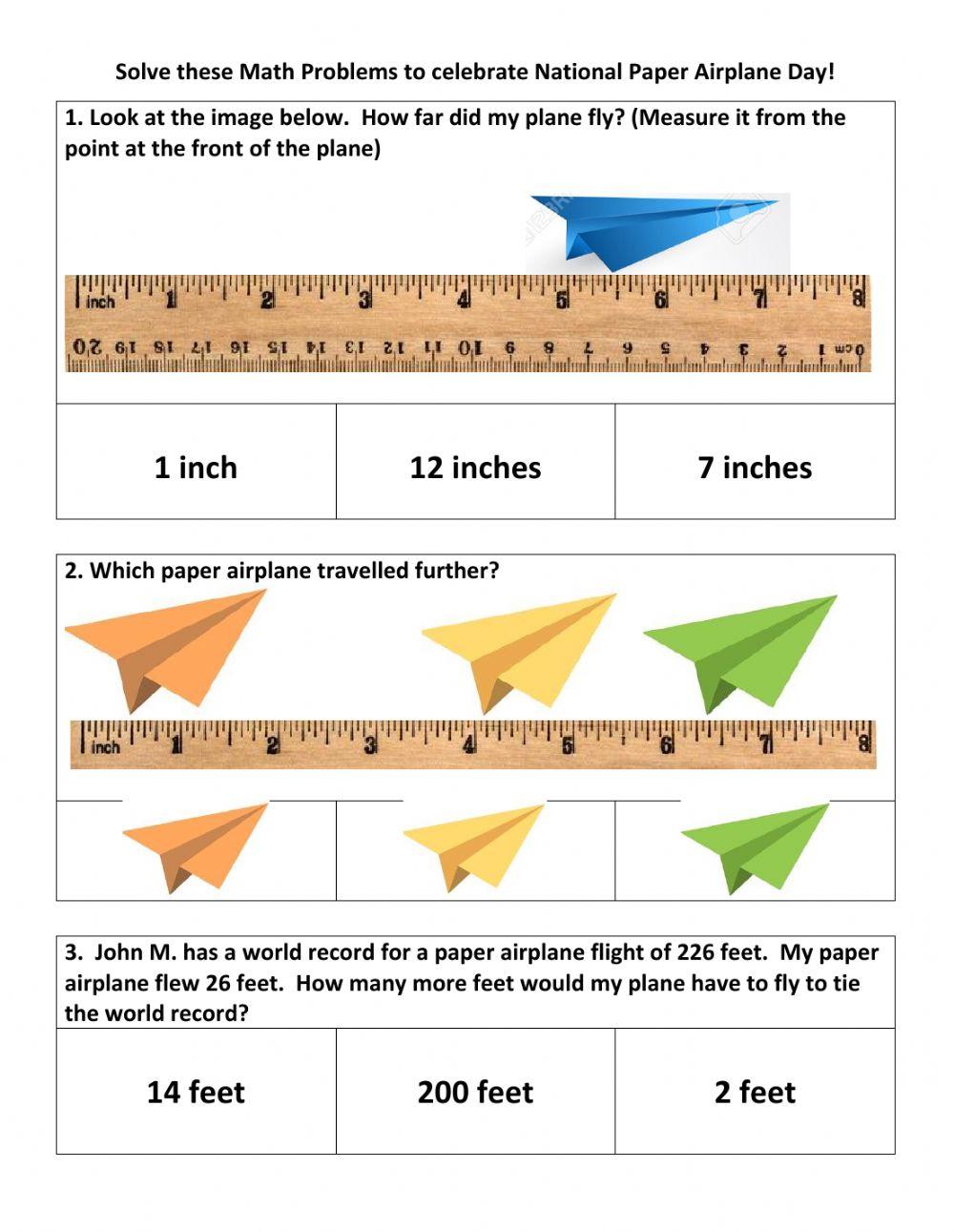 Paper plane math