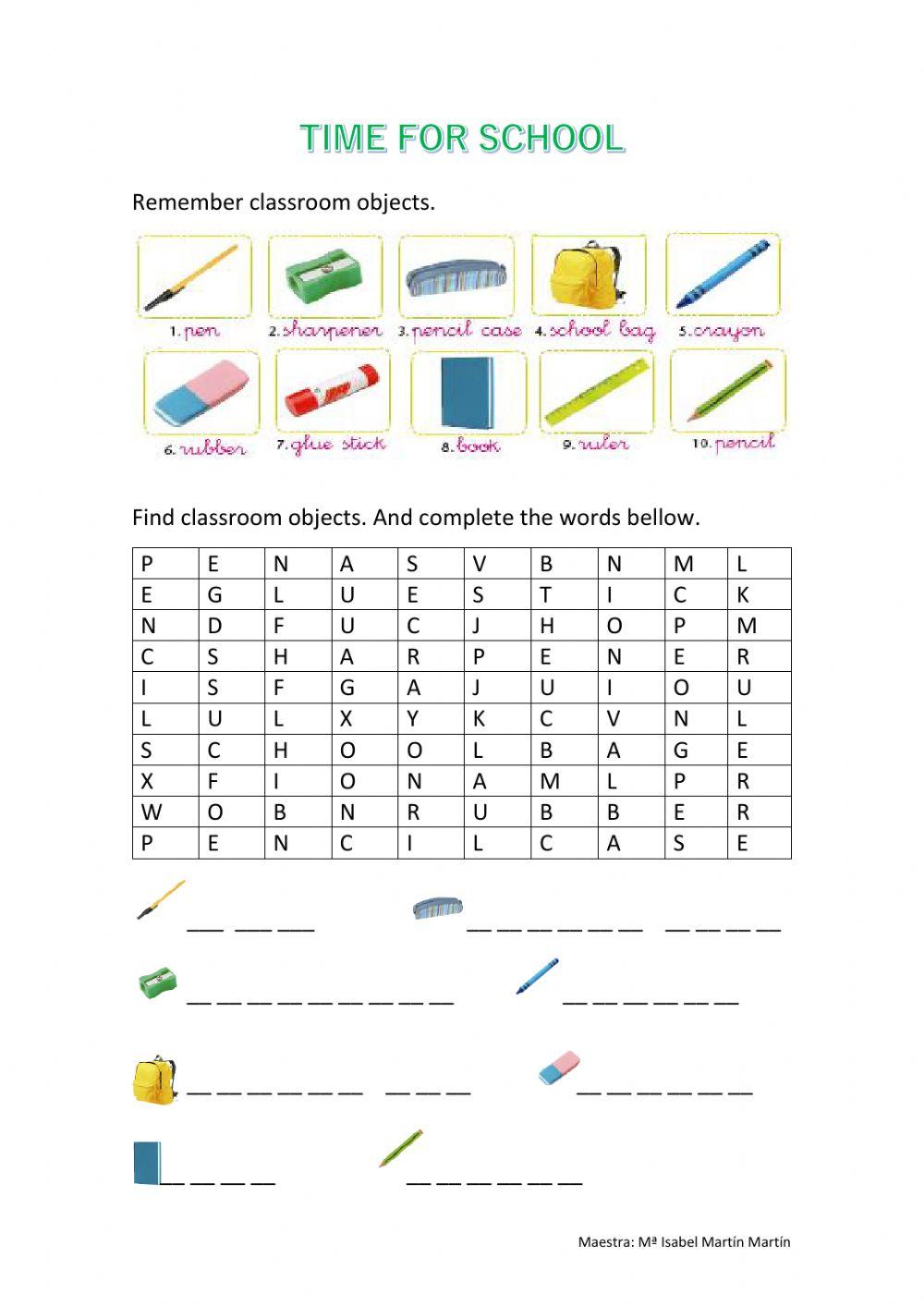 Classroom objects