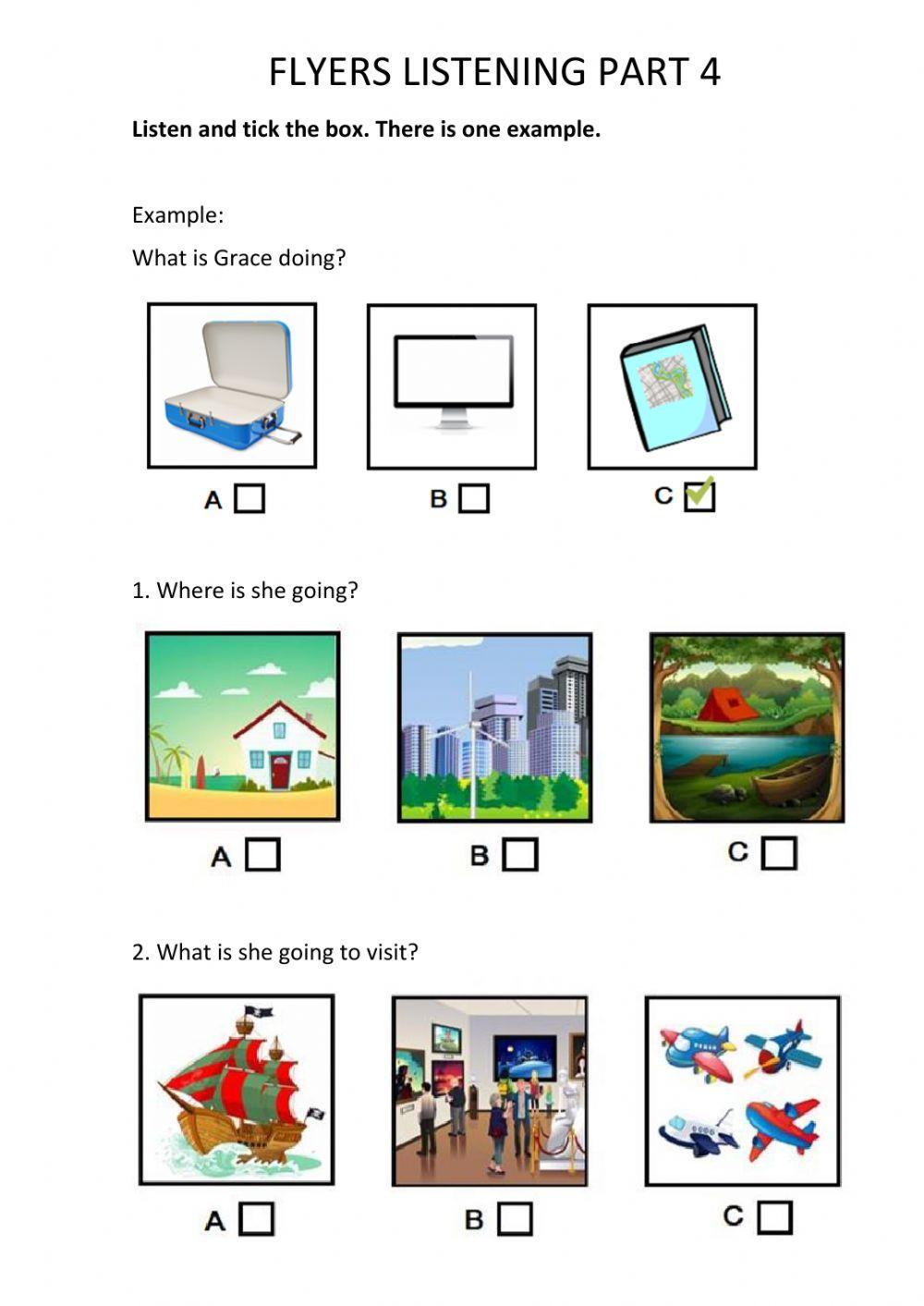 FLYERS part 4 listening exam 3