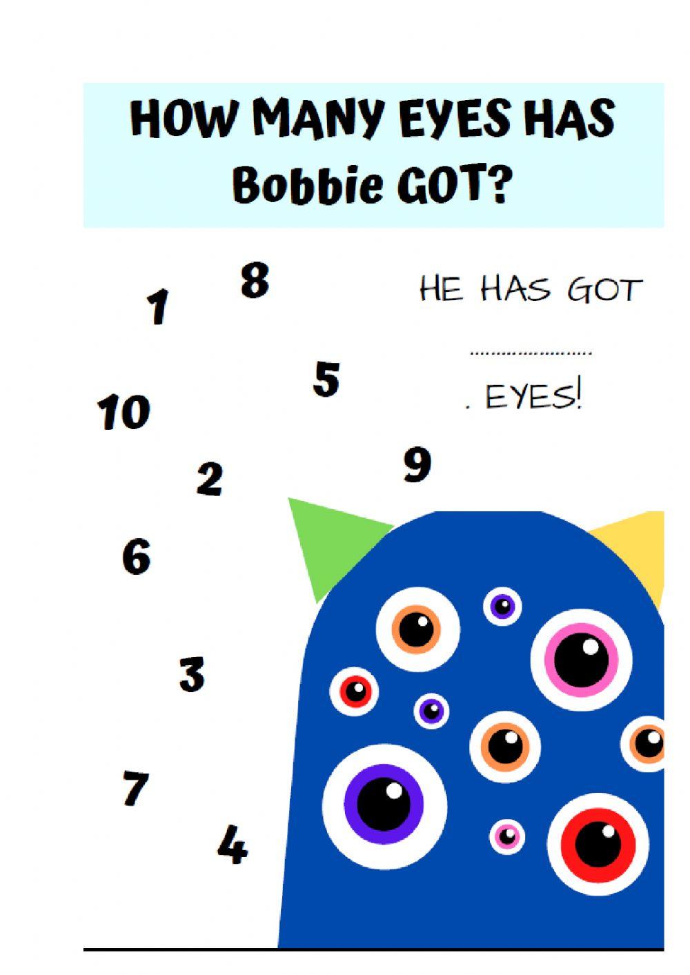 How many eyes has Bobby got?