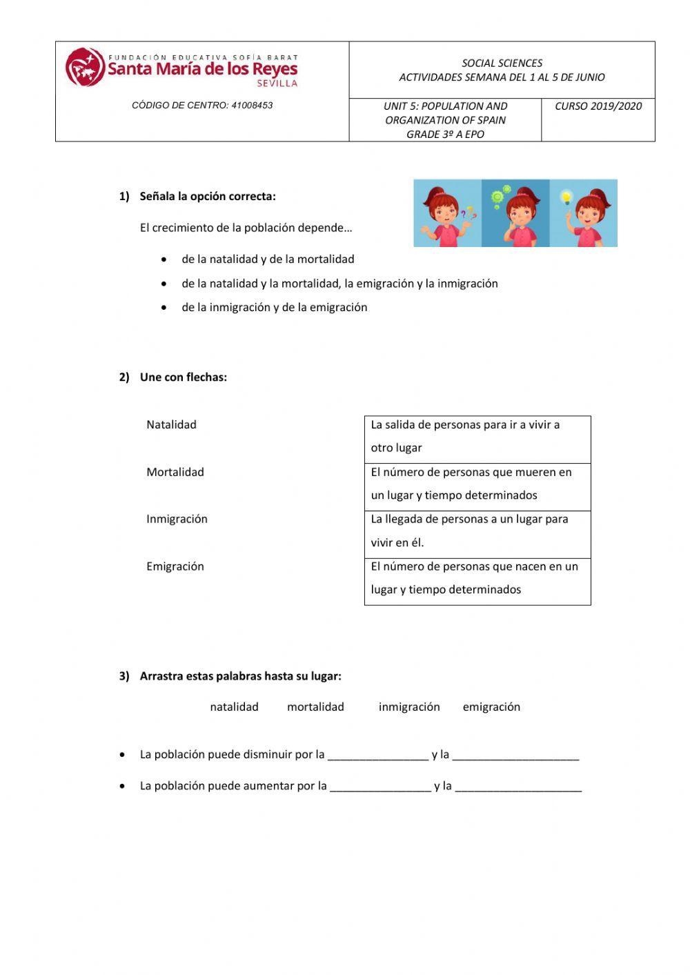 Cambios en la poblacion