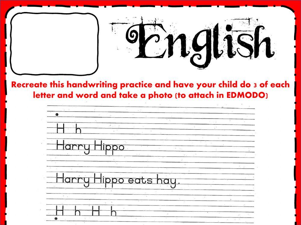 English Wednesday W15