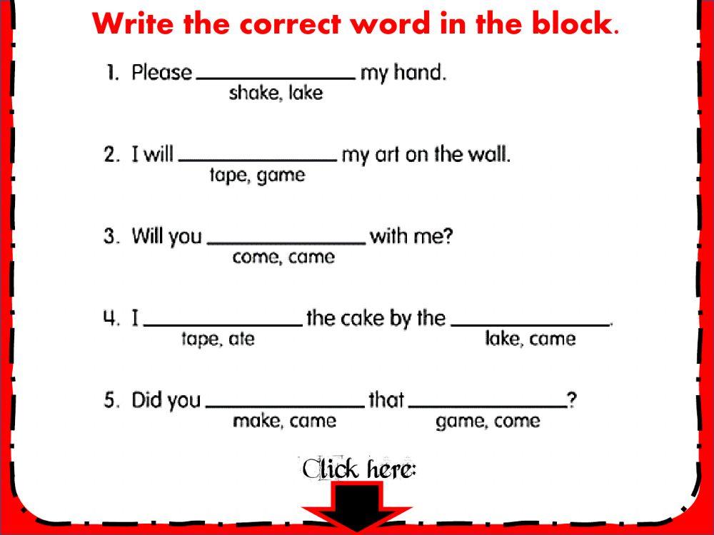 English Wednesday W15