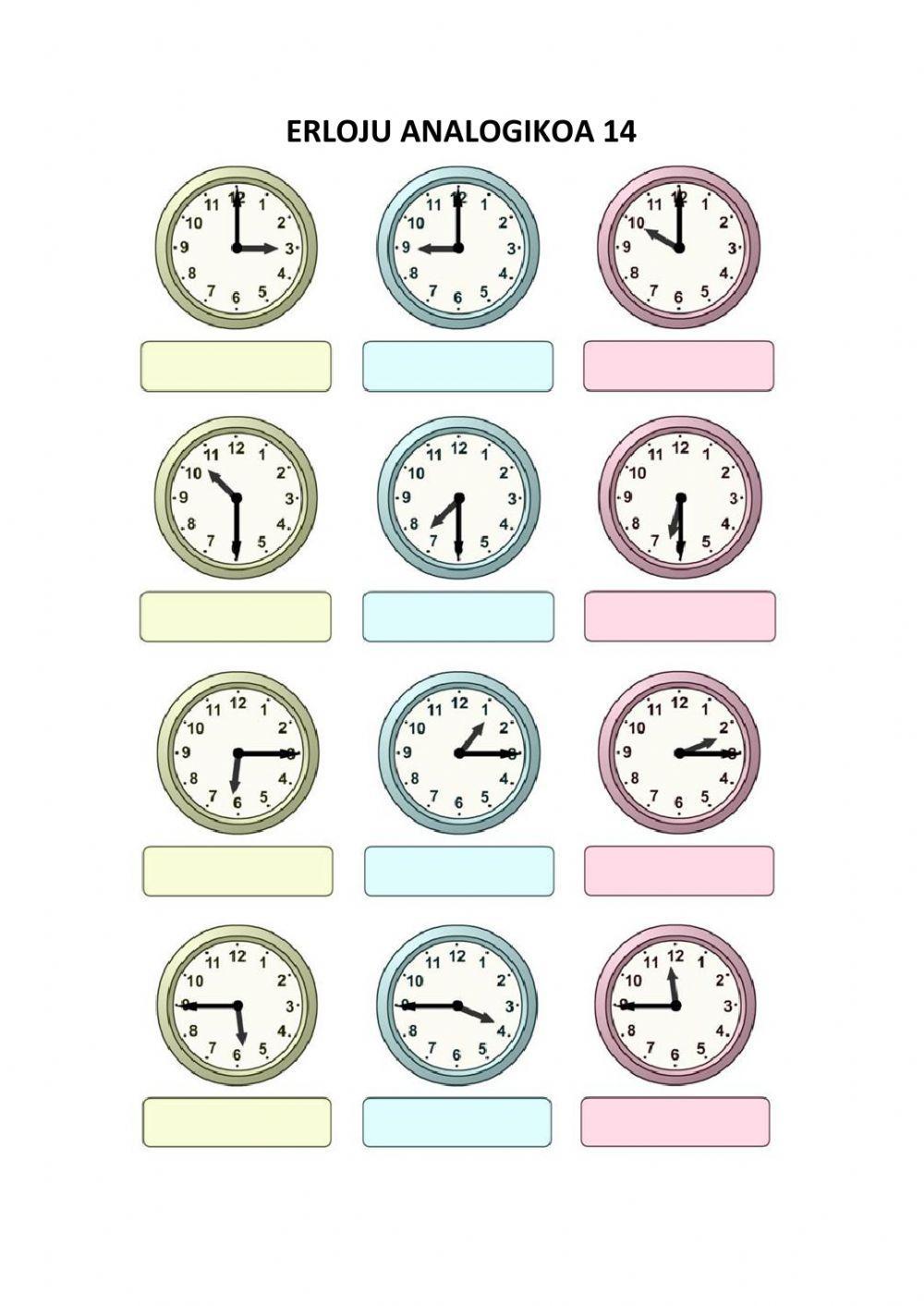 Erloju analogikoa 14