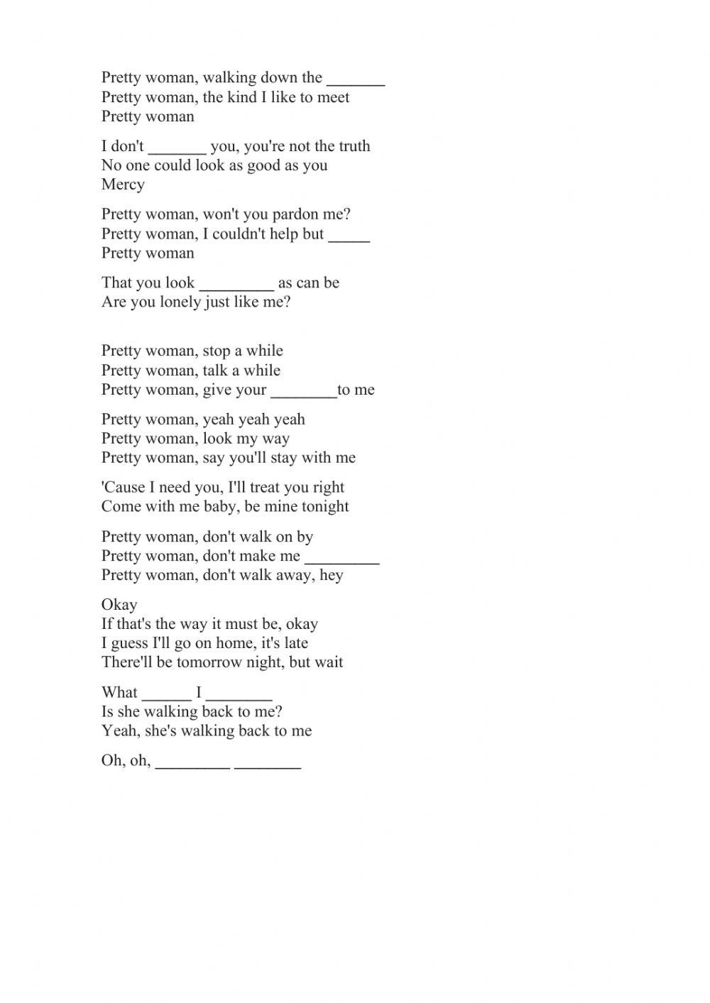 Pretty woman - Roy Orbison