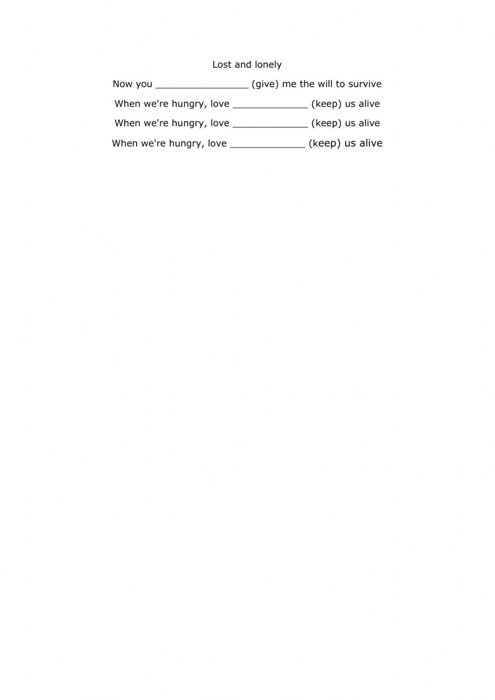 Love will keep us alive - The Eagles