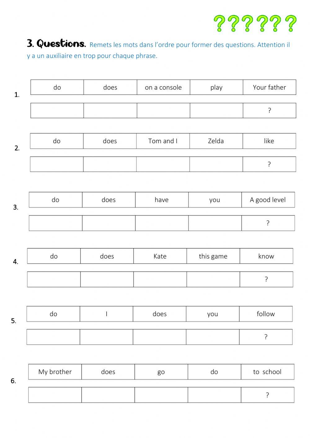 Simple present with Mario