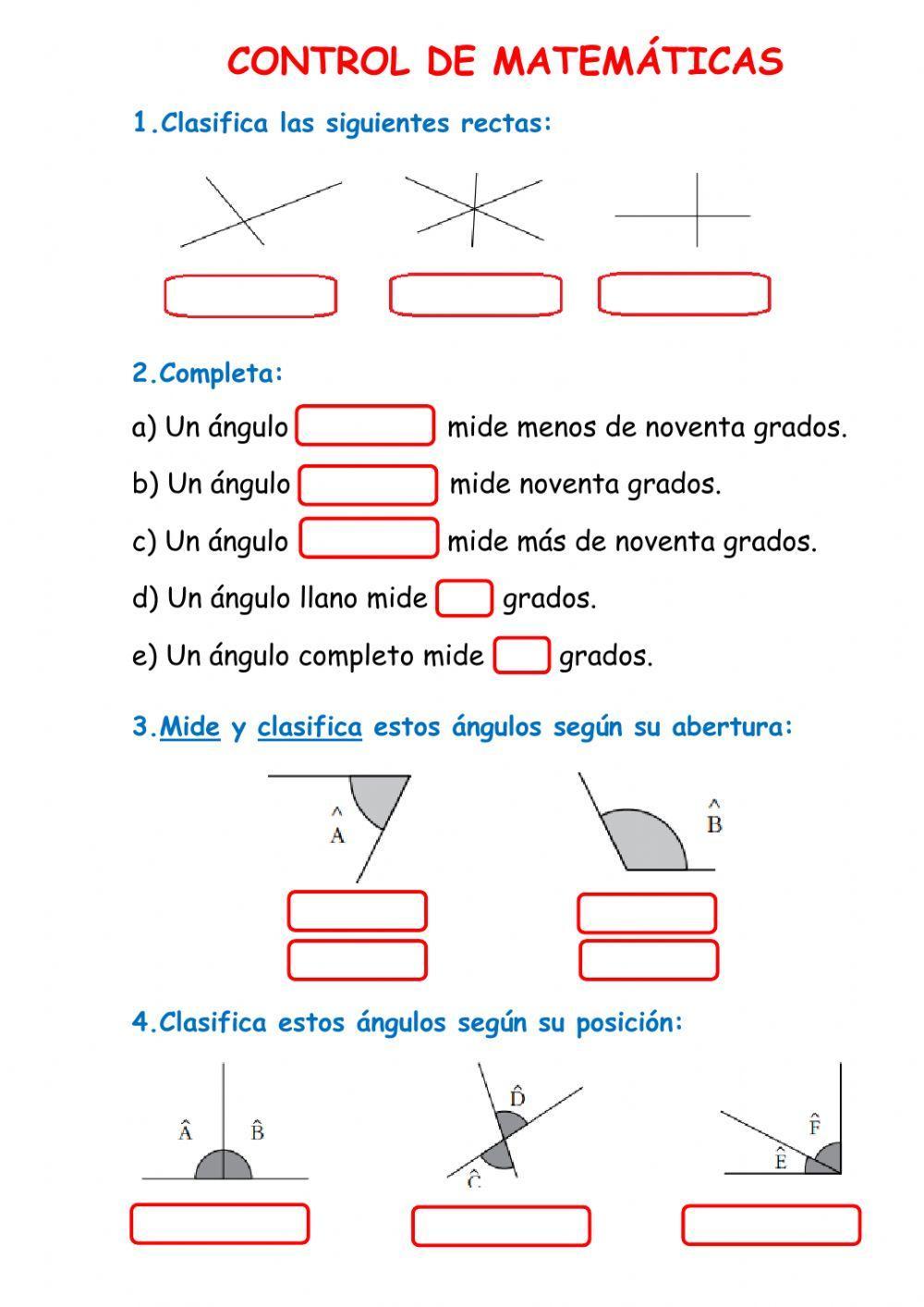 Control de mate Free Interactive Worksheets 231341