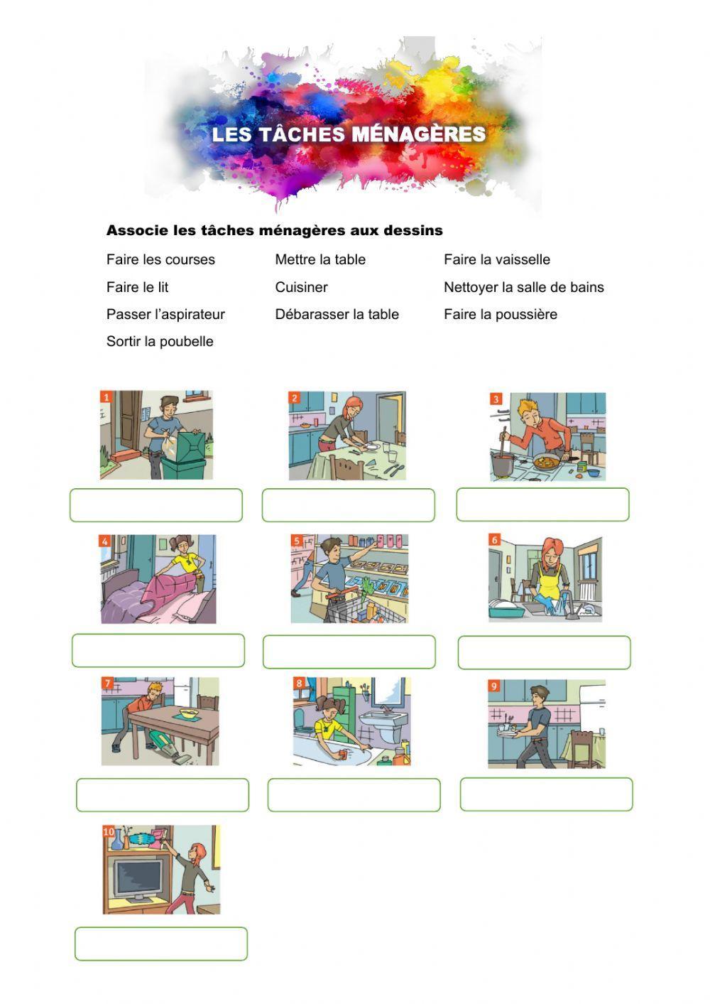 Les tâches ménagères