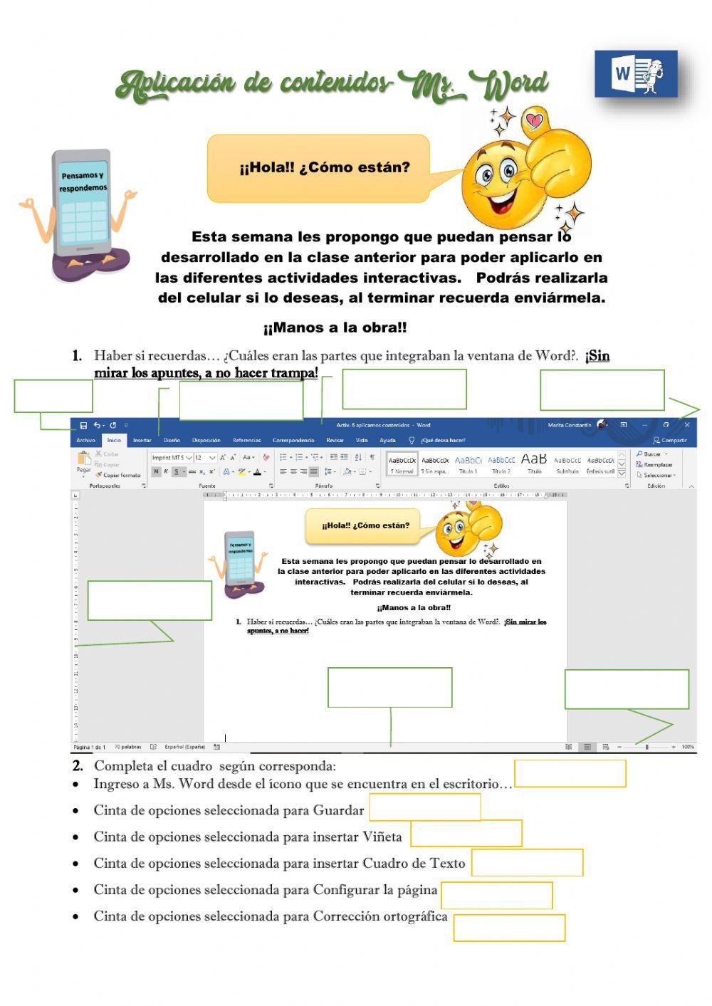 Ms. Word-¿Que recordamos?