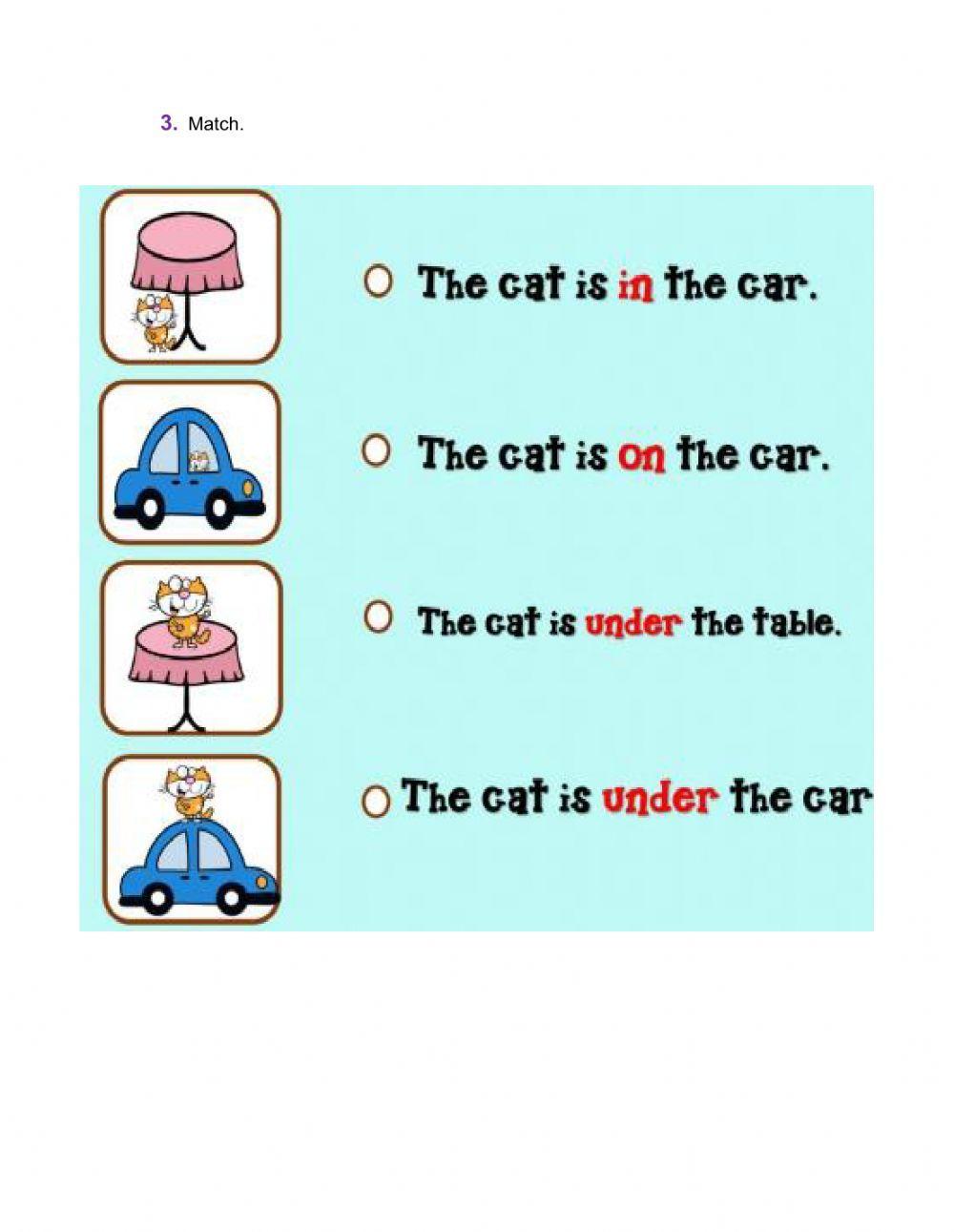 Prepositions of place