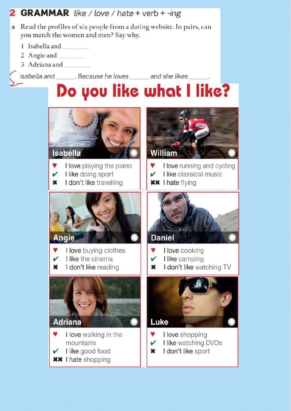 What do you like doing