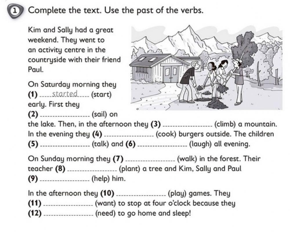 Complete with the correct form of the verbs