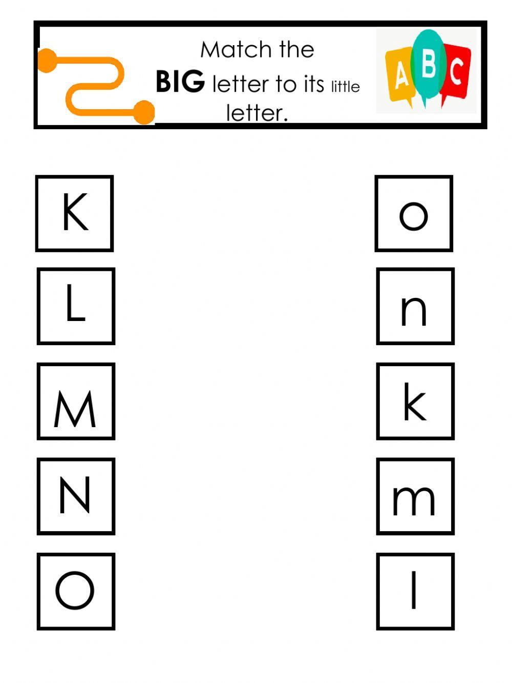 Big and little alphabet match