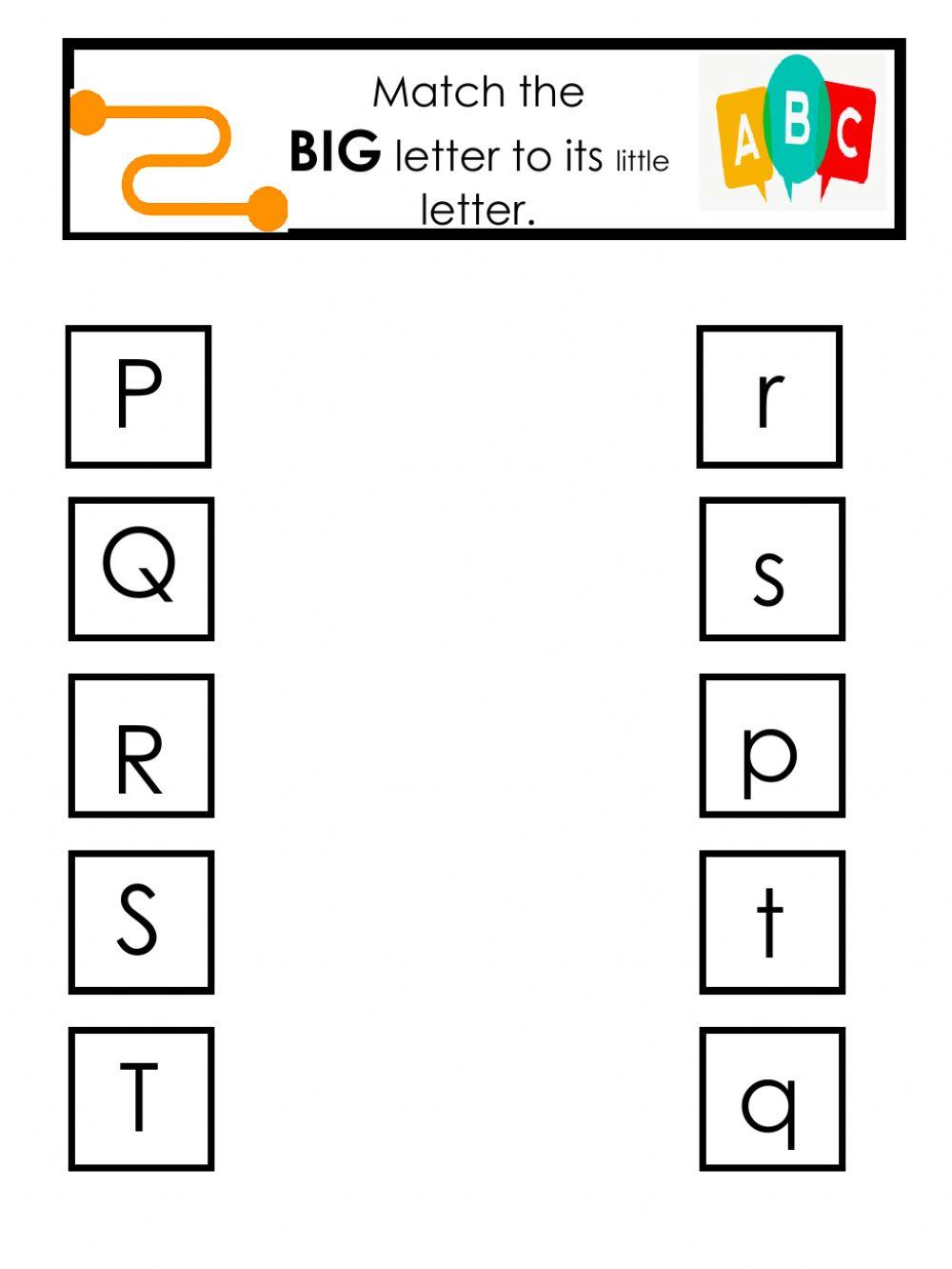 Letter match big and little Letter match big and little