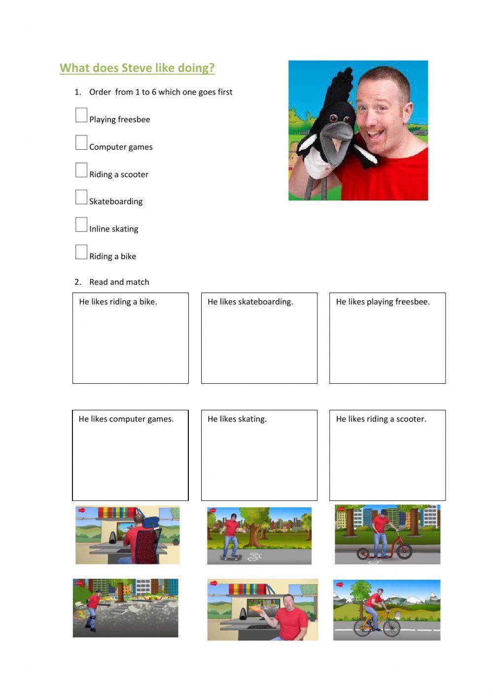 Free time activities - 1st grade