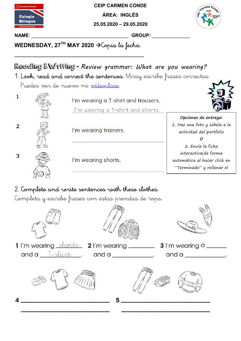 English - Miércoles 27.05