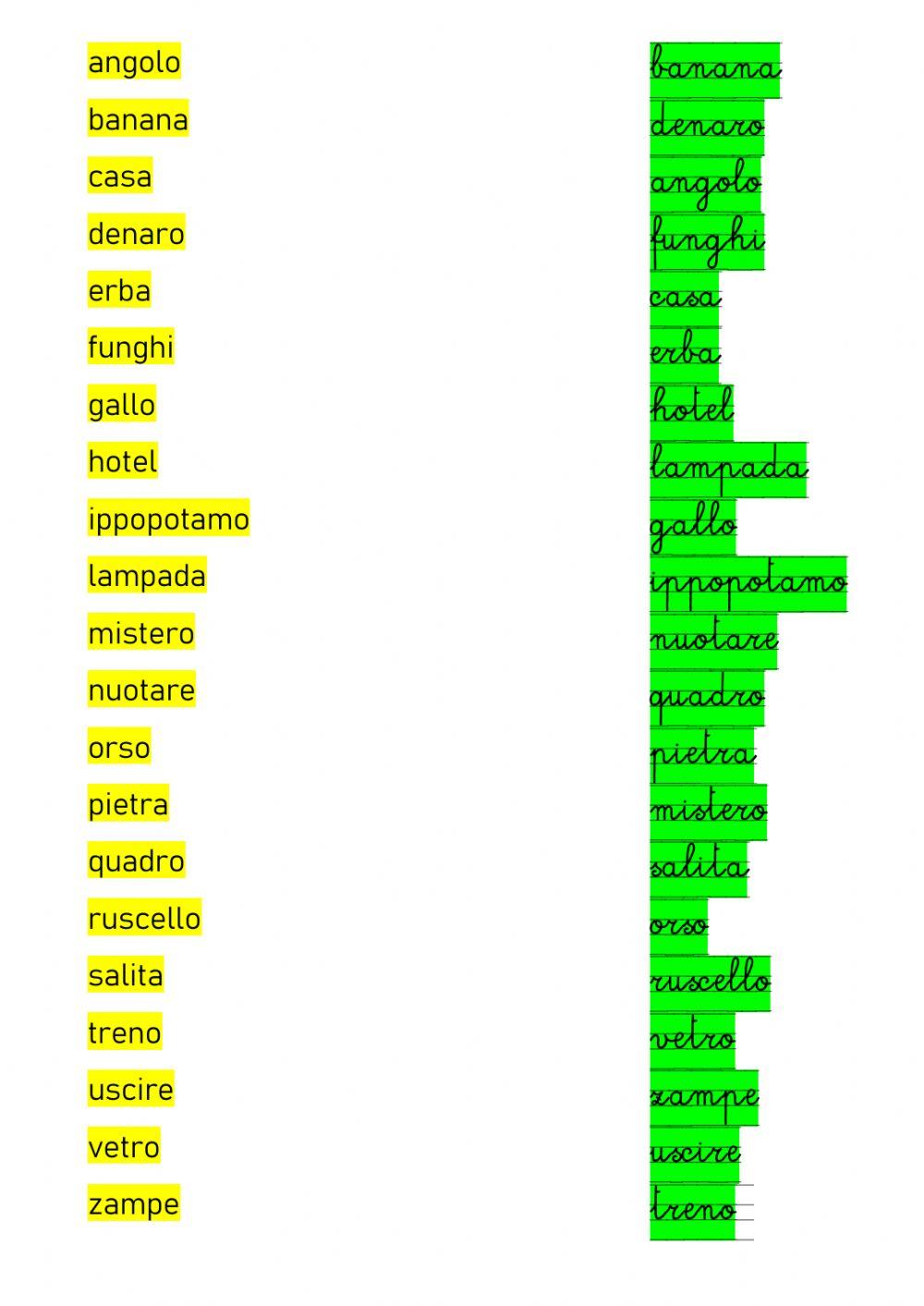 27 - Parole da collegare