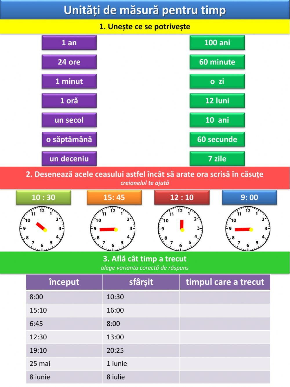Unitati de masura pentru timp