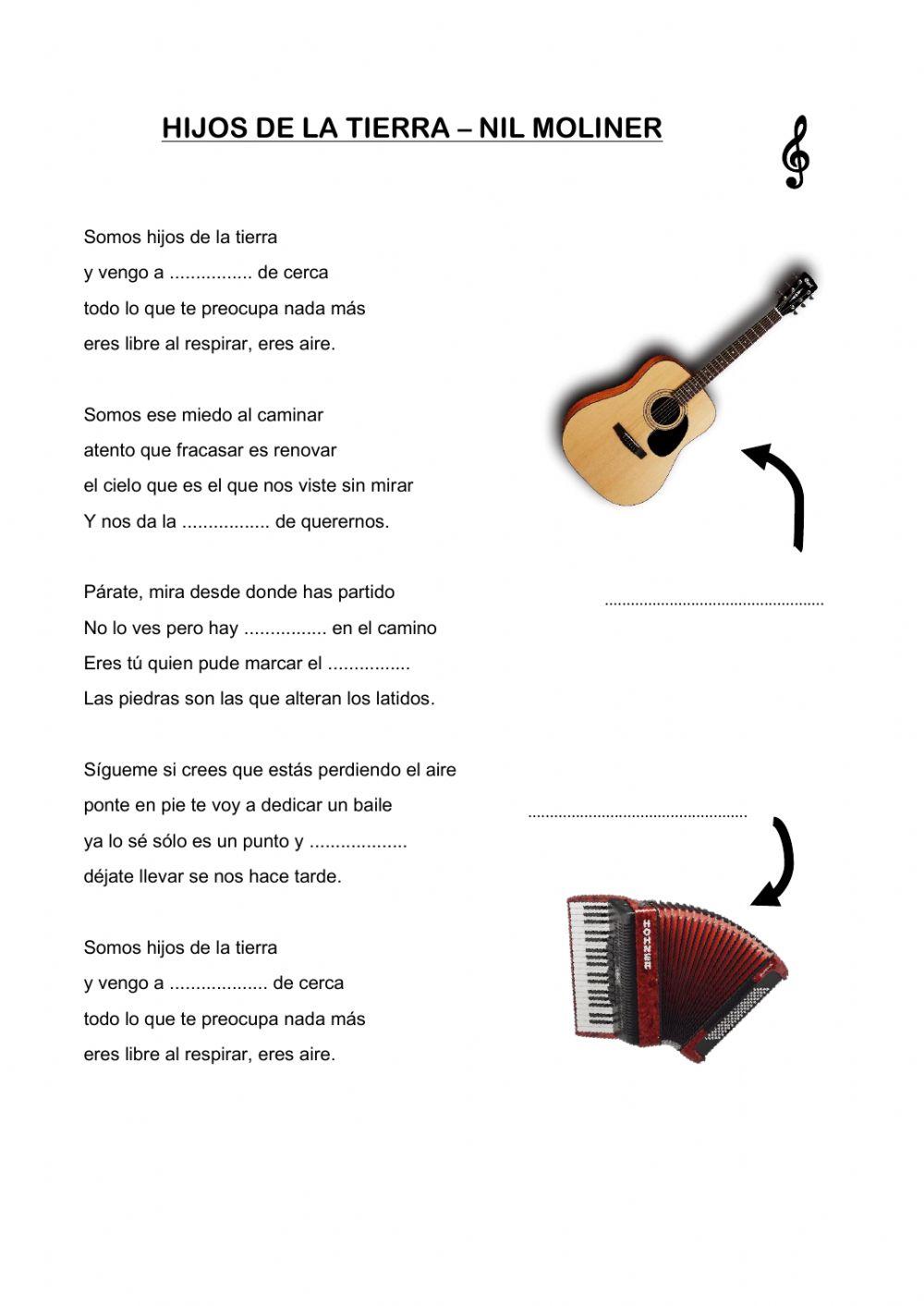 Hijos de la tierra -Completa la letra