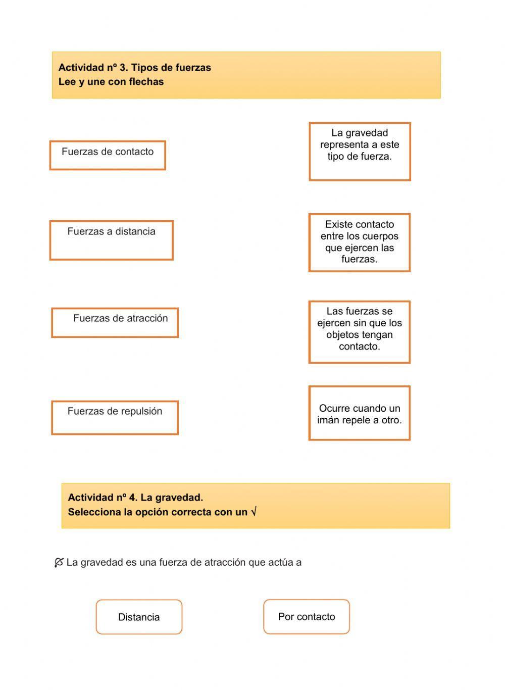 Materiales, fuerzas y formas de energía
