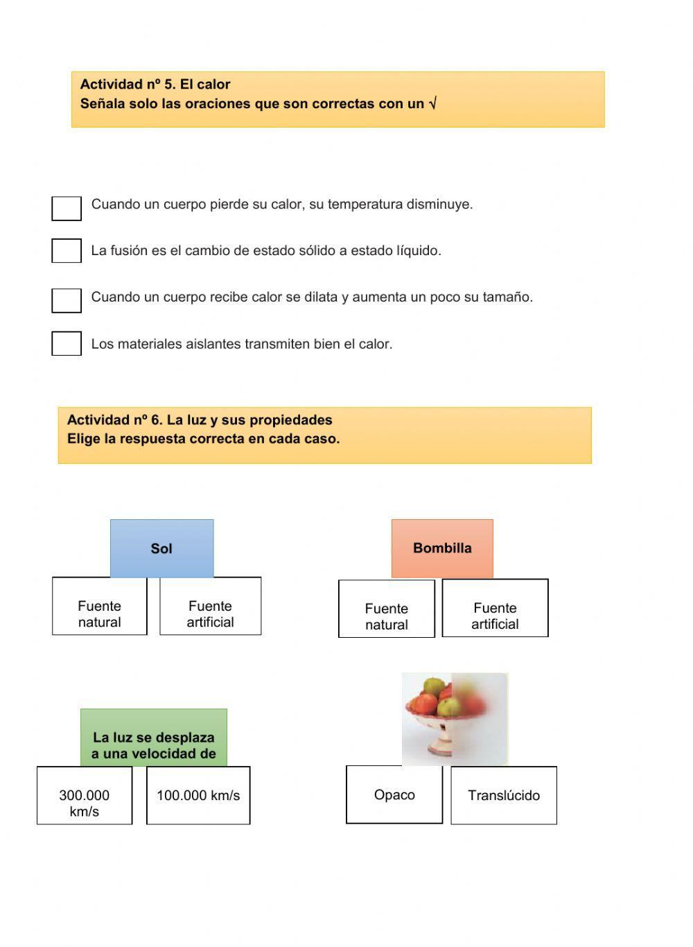 Materiales, fuerzas y formas de energía