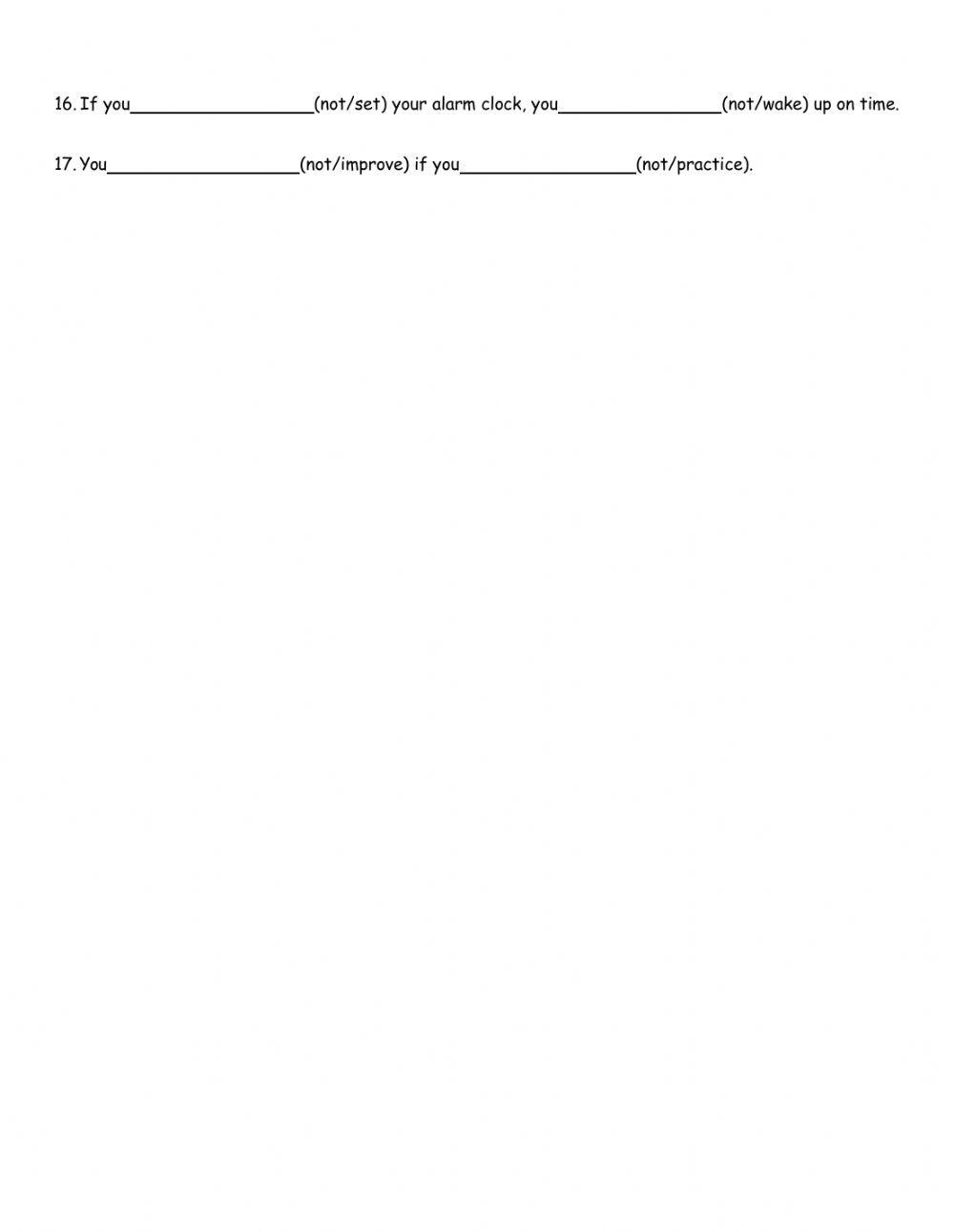 First conditional First conditional