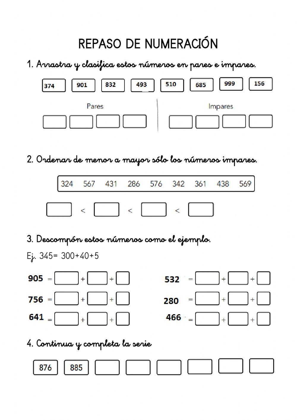 Repaso numeración tema 10