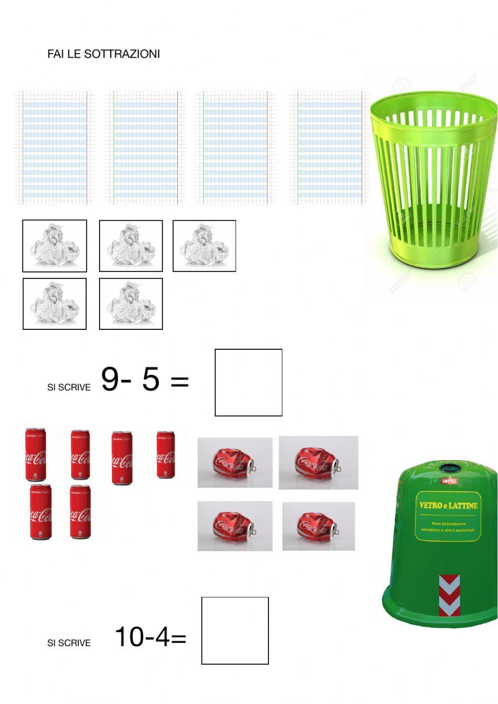 Problemi figurati con sottrazioni