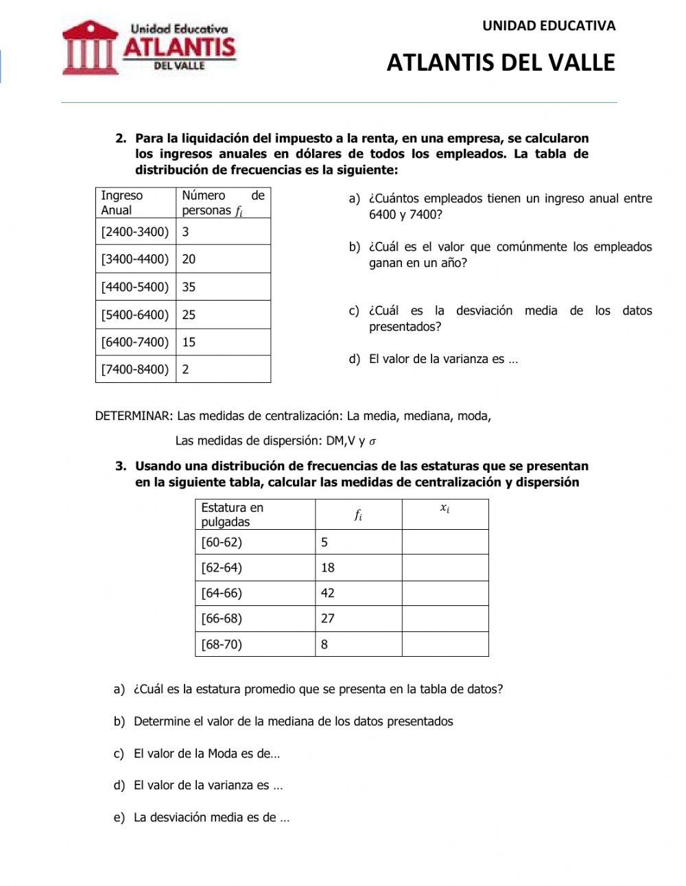 Medidas de Centralización y disperción