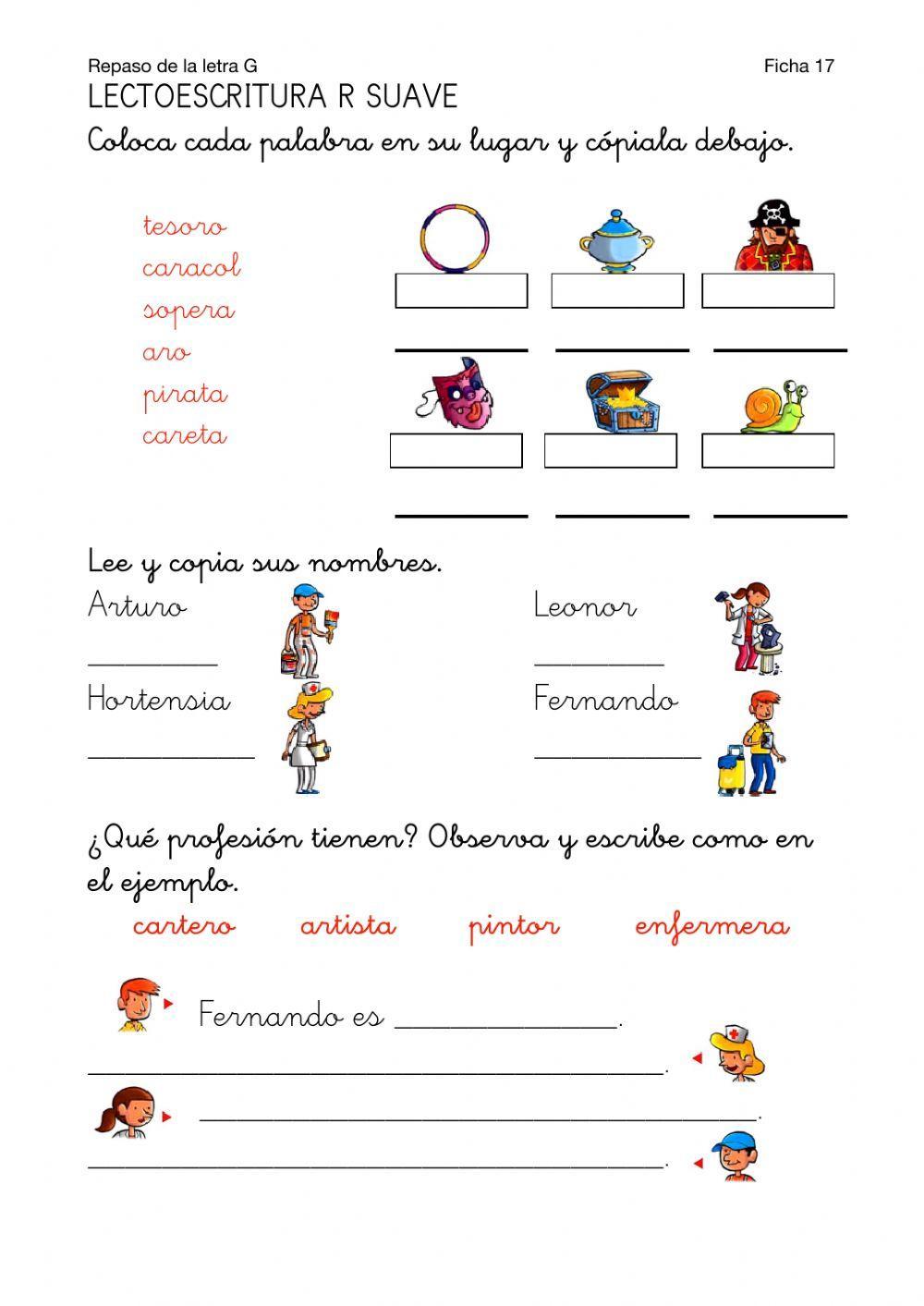 Lectoescritura-Ficha 17-Repaso R suave