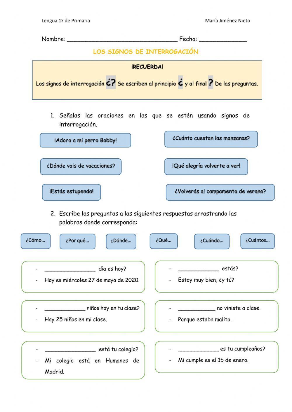Los signos de Interrogación