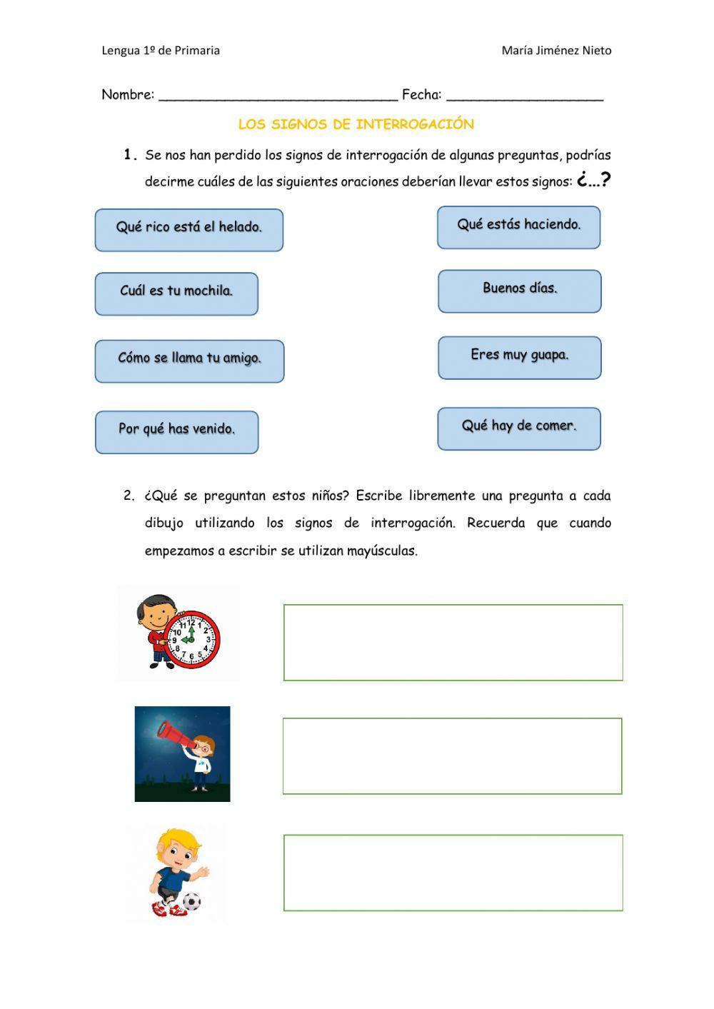Los signos de Interrogación- Ficha 2