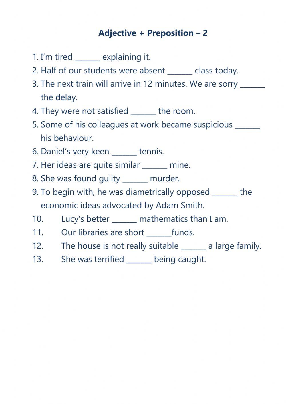 Adejctive+Preposition - 2