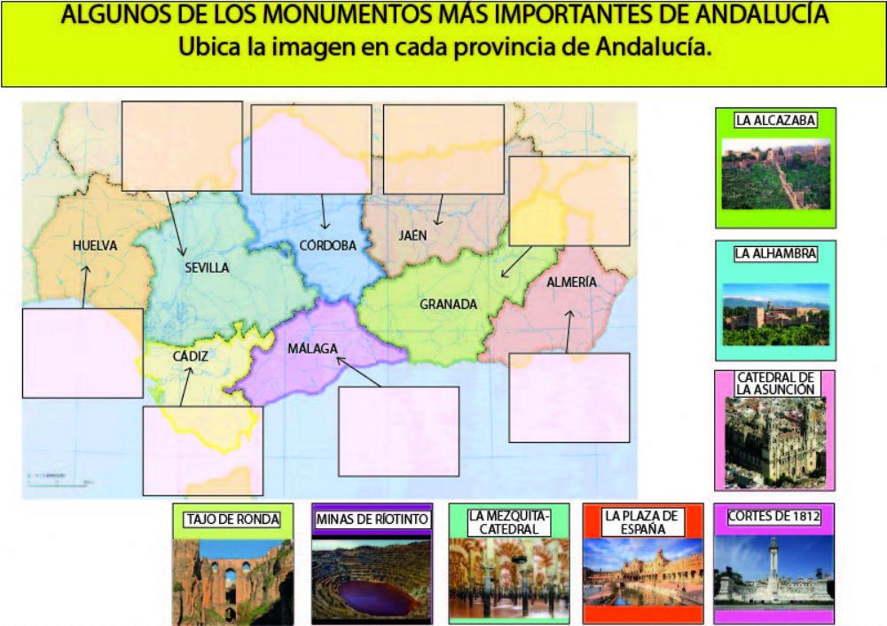 Algunos de los monumentos más importantes de Andalucía