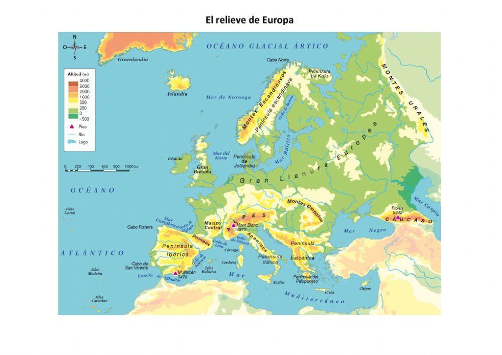 El relieve europeo