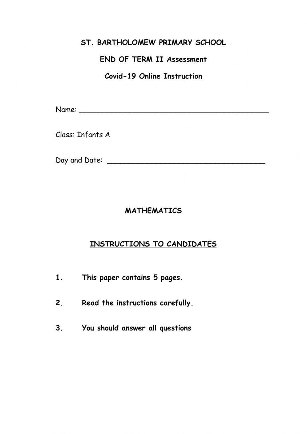 Numeration and Computation worksheet | Live Worksheets