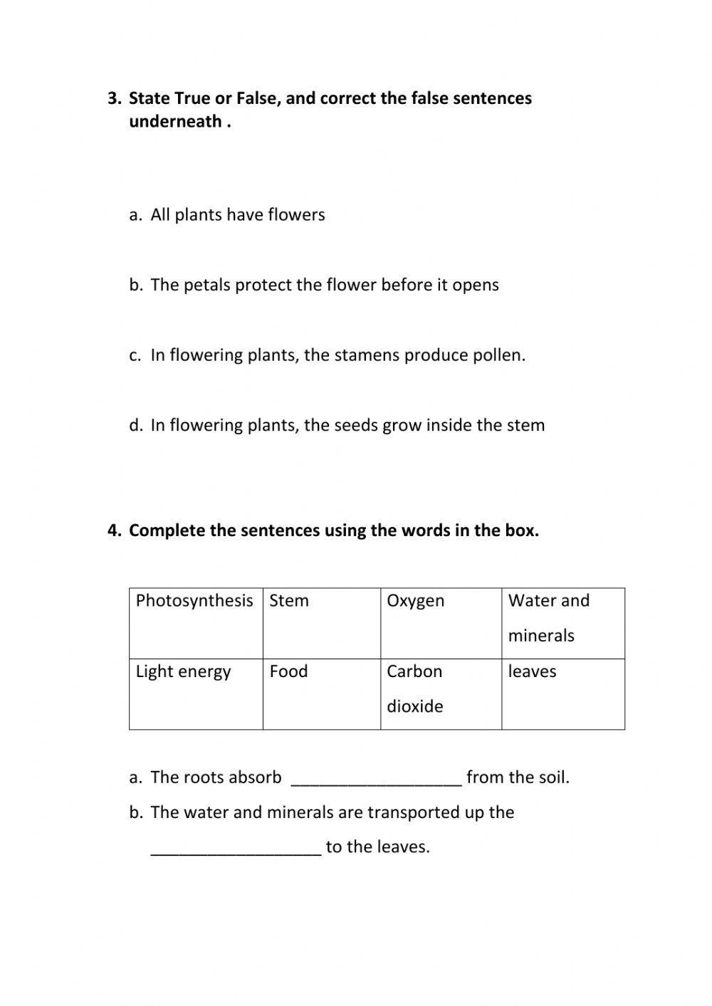 3rd grade naturales unit 4